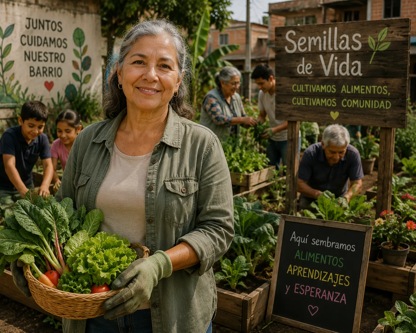 Esperanza, 61 años, en una fotografía editorial de retrato