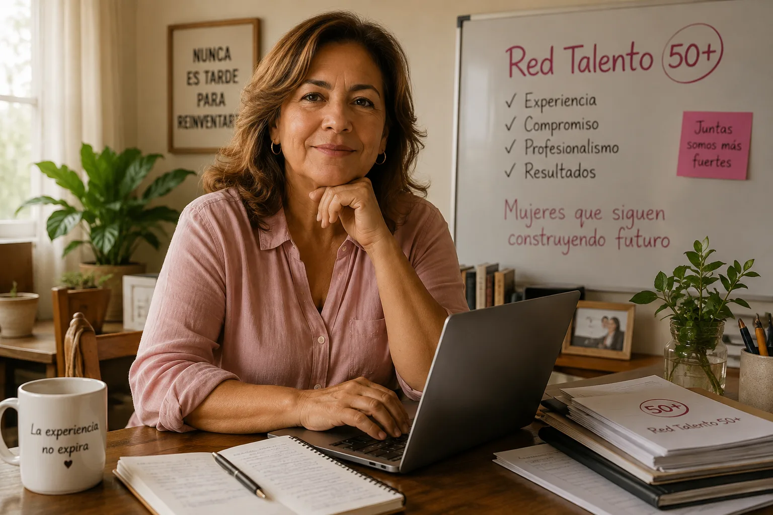 Marta, 52 años, en una fotografía editorial de retrato